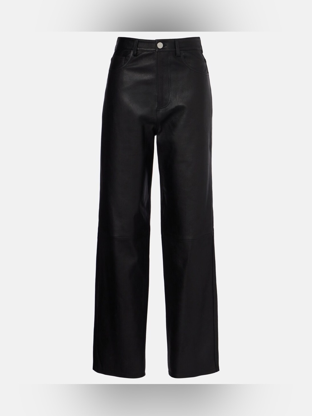 RÓHE Dolores Leather Wide Leg Trousers in Black Lamb Leather size 38